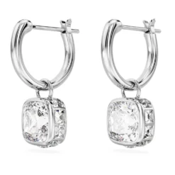 Swarovski Stilla Drop Earrings Square Cut, White, Rhodium Plated -Fashion Accessories Store stilla drop earrings square cut white rhodium plated swarovski 5662919 3