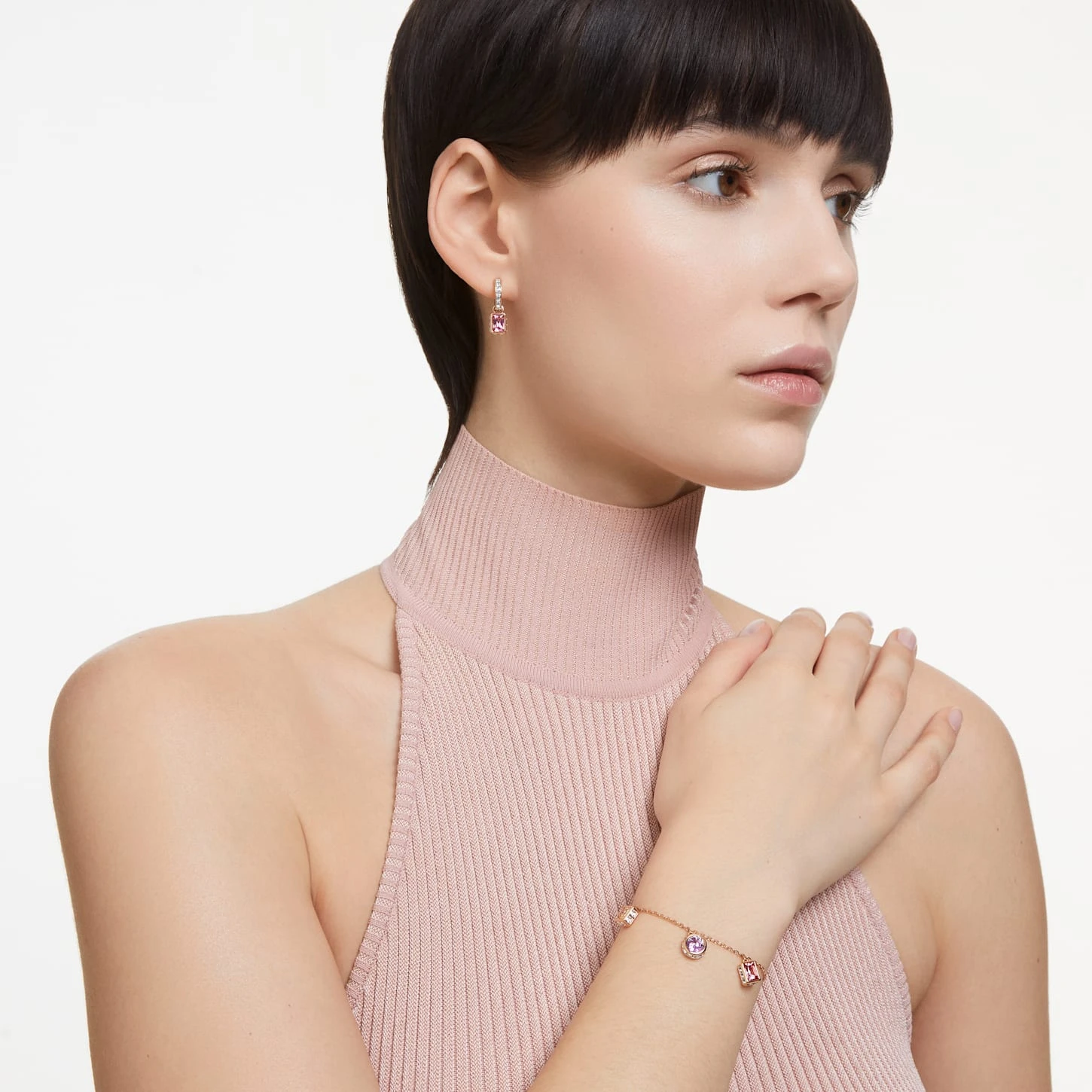 Swarovski Stilla Set Mixed Cuts, Multicolored, Rose Gold-tone Plated 1 Swarovski Stilla Set Mixed Cuts, Multicolored, Rose Gold-tone Plated