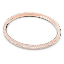 Swarovski Stone Bangle White, Rose Gold-tone Finish -Fashion Accessories Store stone bangle white rose gold tone finish swarovski 5032849 2