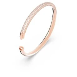 Swarovski Stone Bangle White, Rose Gold-tone Finish -Fashion Accessories Store stone bangle white rose gold tone finish swarovski 5032849 3