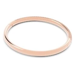 Swarovski Stone Bangle White, Rose Gold-tone Finish -Fashion Accessories Store stone bangle white rose gold tone finish swarovski 5032849 5