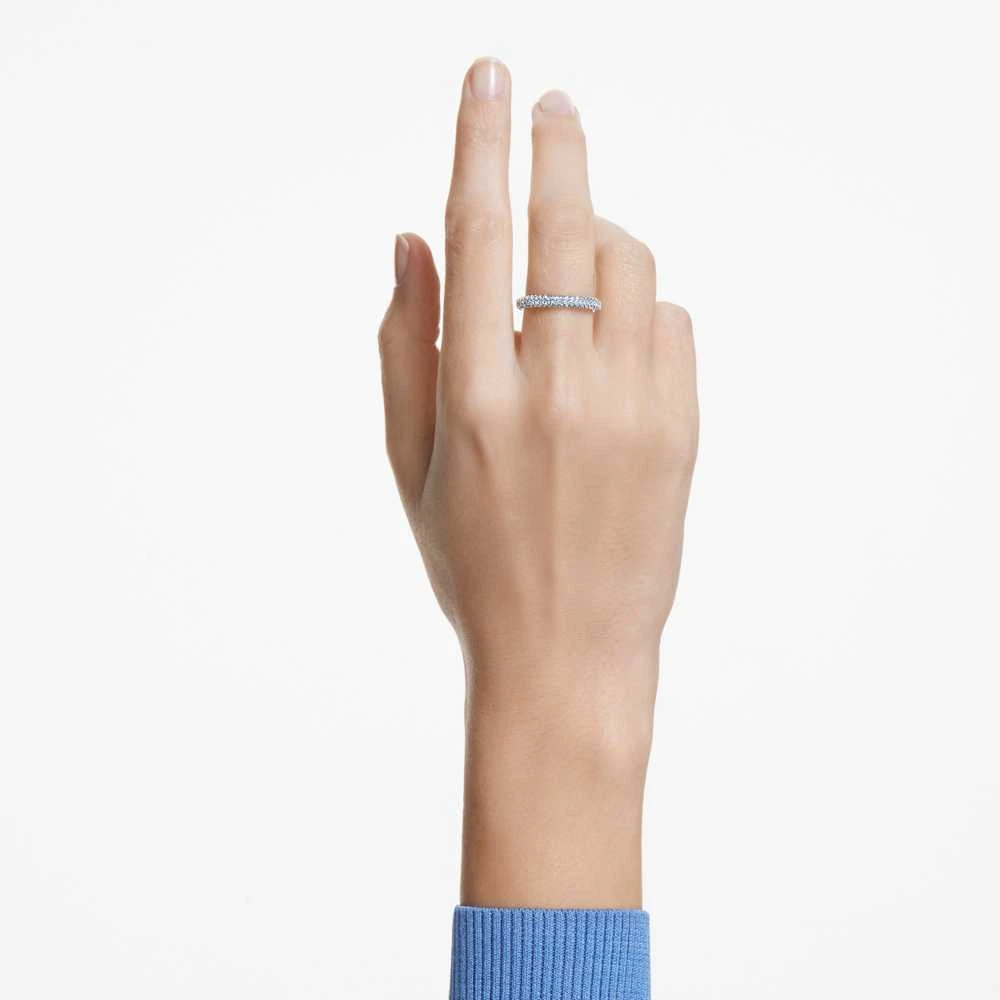 Swarovski Stone Ring Blue, Rhodium Plated 4 Swarovski Stone Ring Blue, Rhodium Plated - Image 4