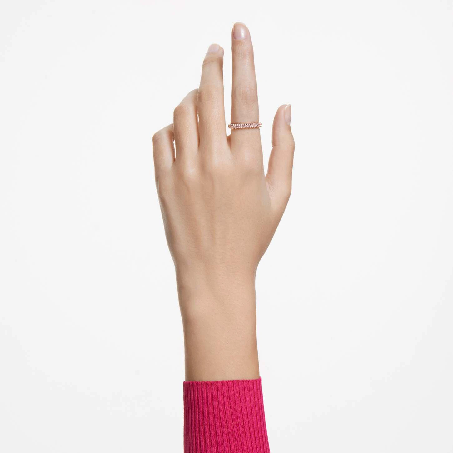 Swarovski Stone Ring Pink, Rose Gold-tone Plated 1 Swarovski Stone Ring Pink, Rose Gold-tone Plated