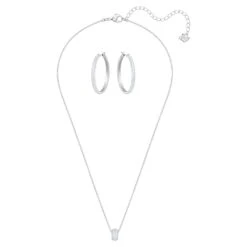 Swarovski Stone Set Pavé, White, Rhodium Plated -Fashion Accessories Store stone set pavC3A9 white rhodium plated swarovski 5408456 2