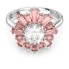 Swarovski Sunshine Ring Mixed Cuts, Sun, Pink, Rhodium Plated