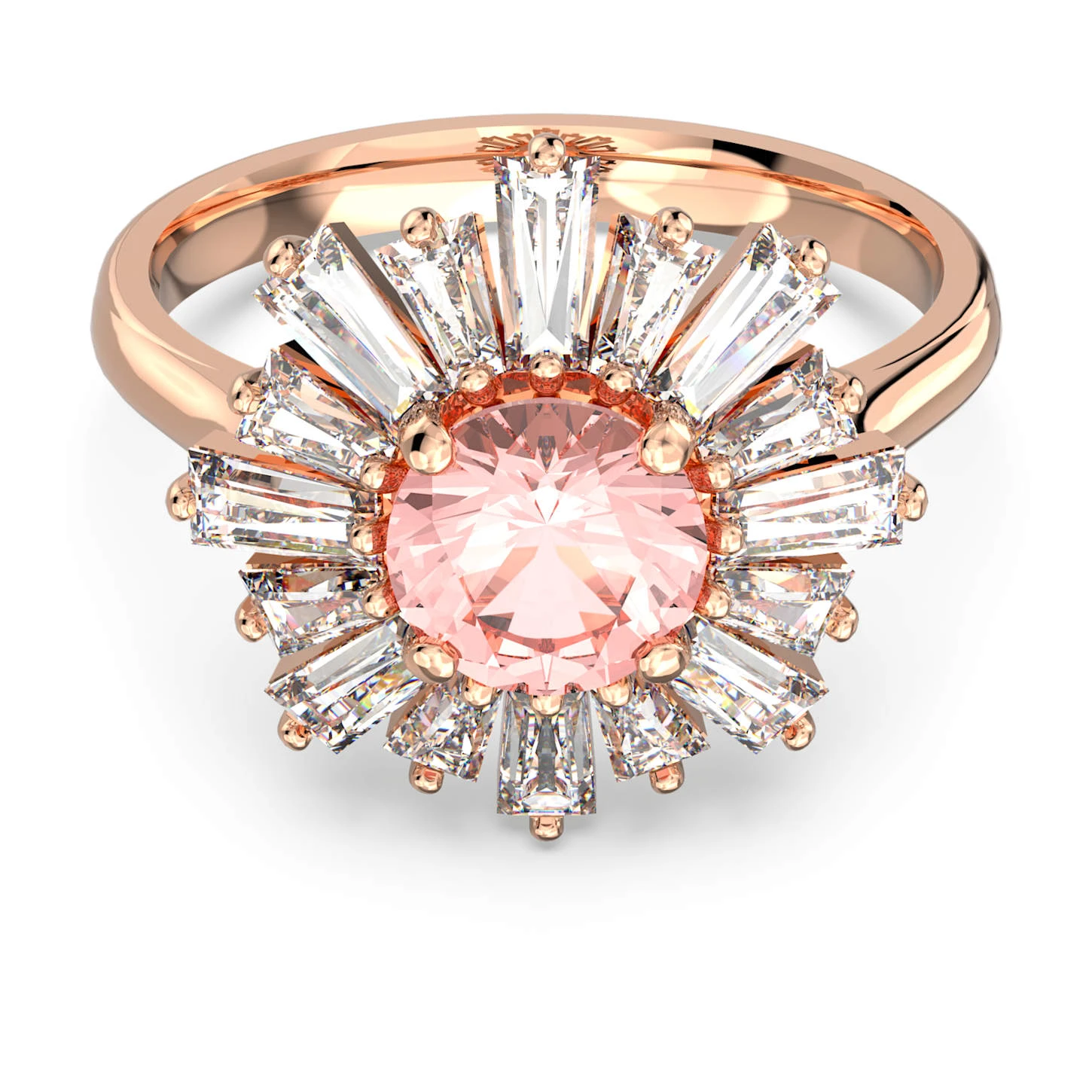 Swarovski Sunshine Ring Mixed Cuts, Sun, Pink, Rose Gold-tone Plated 2 Swarovski Sunshine Ring Mixed Cuts, Sun, Pink, Rose Gold-tone Plated - Image 2