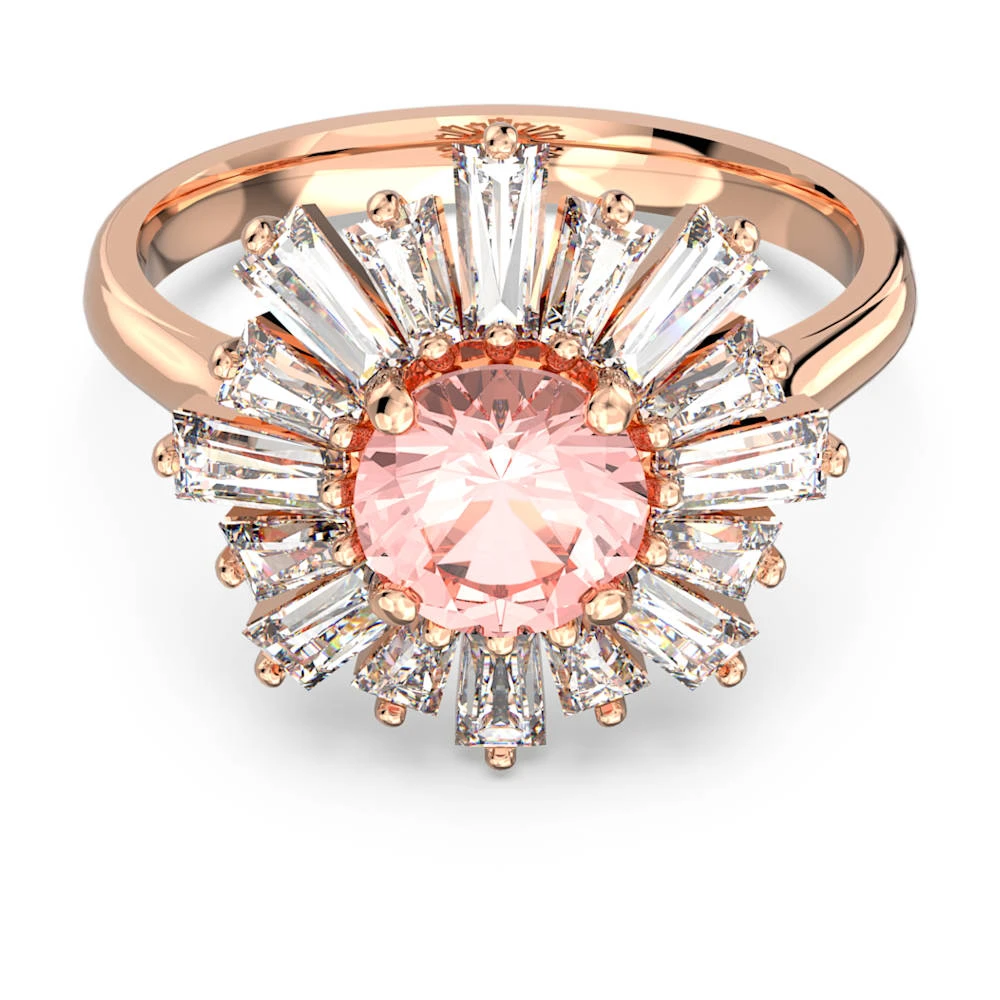 Swarovski Sunshine Ring Mixed Cuts, Sun, Pink, Rose Gold-tone Plated 5 Swarovski Sunshine Ring Mixed Cuts, Sun, Pink, Rose Gold-tone Plated - Image 5