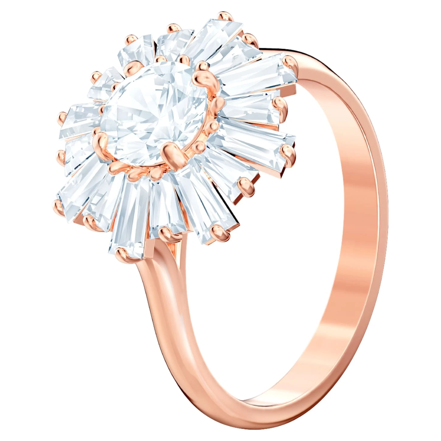 Swarovski Sunshine Ring Mixed Cuts, Sun, White, Rose Gold-tone Plated 3 Swarovski Sunshine Ring Mixed Cuts, Sun, White, Rose Gold-tone Plated - Image 3