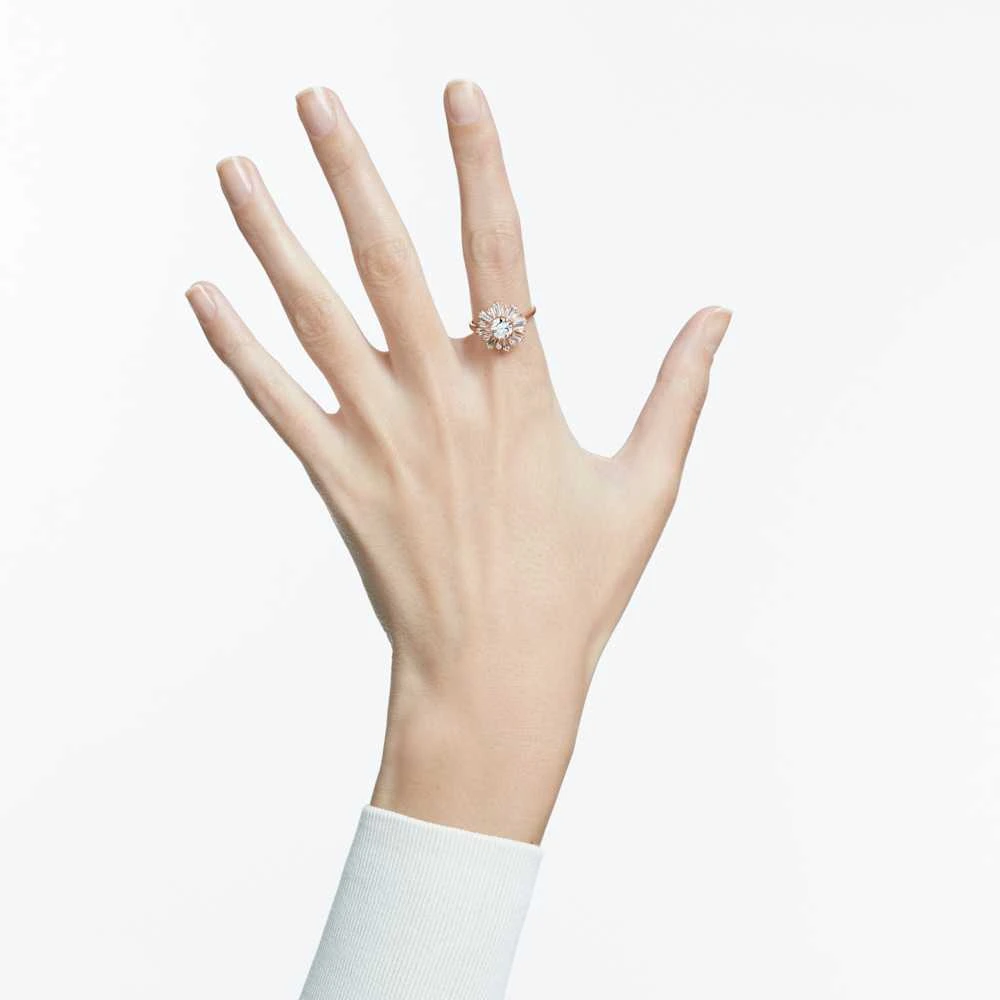 Swarovski Sunshine Ring Mixed Cuts, Sun, White, Rose Gold-tone Plated 5 Swarovski Sunshine Ring Mixed Cuts, Sun, White, Rose Gold-tone Plated - Image 5