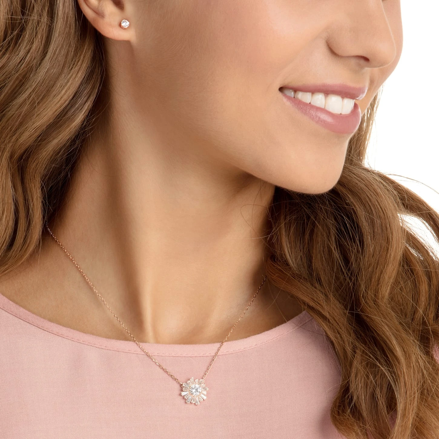 Swarovski Sunshine Set White, Rose Gold-tone Plated 1 Swarovski Sunshine Set White, Rose Gold-tone Plated