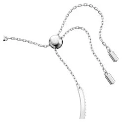 Swarovski Iconic Swan Bangle Swan, White, Rhodium Plated -Fashion Accessories Store swarovski iconic swan bangle swan white rhodium plated swarovski 5649772 3