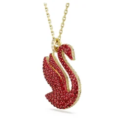 Swarovski Iconic Swan Pendant Swan, Large, Red, Gold-tone Plated -Fashion Accessories Store swarovski iconic swan pendant swan large red gold tone plated swarovski 5649773 3