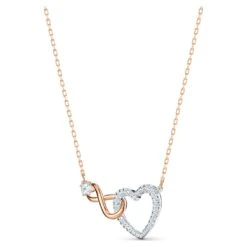 Swarovski Infinity Set Infinity And Heart, White, Mixed Metal Finish -Fashion Accessories Store swarovski infinity set infinity and heart white mixed metal finish swarovski 5521040 2