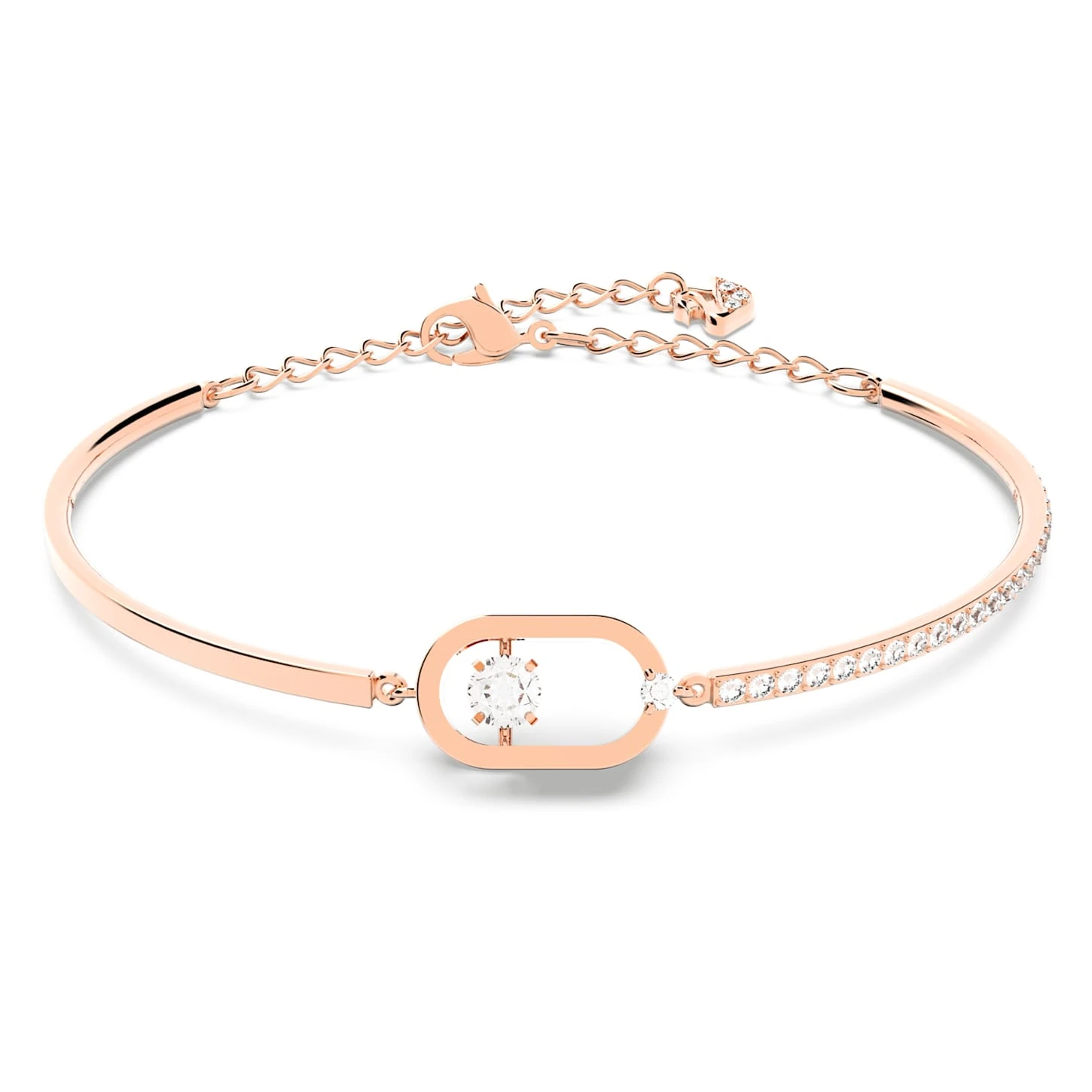 Swarovski Sparkling Dance Bracelet Round Cut, Oval Shape, White, Rose Gold-tone Plated 2 Swarovski Sparkling Dance Bracelet Round Cut, Oval Shape, White, Rose Gold-tone Plated - Image 2