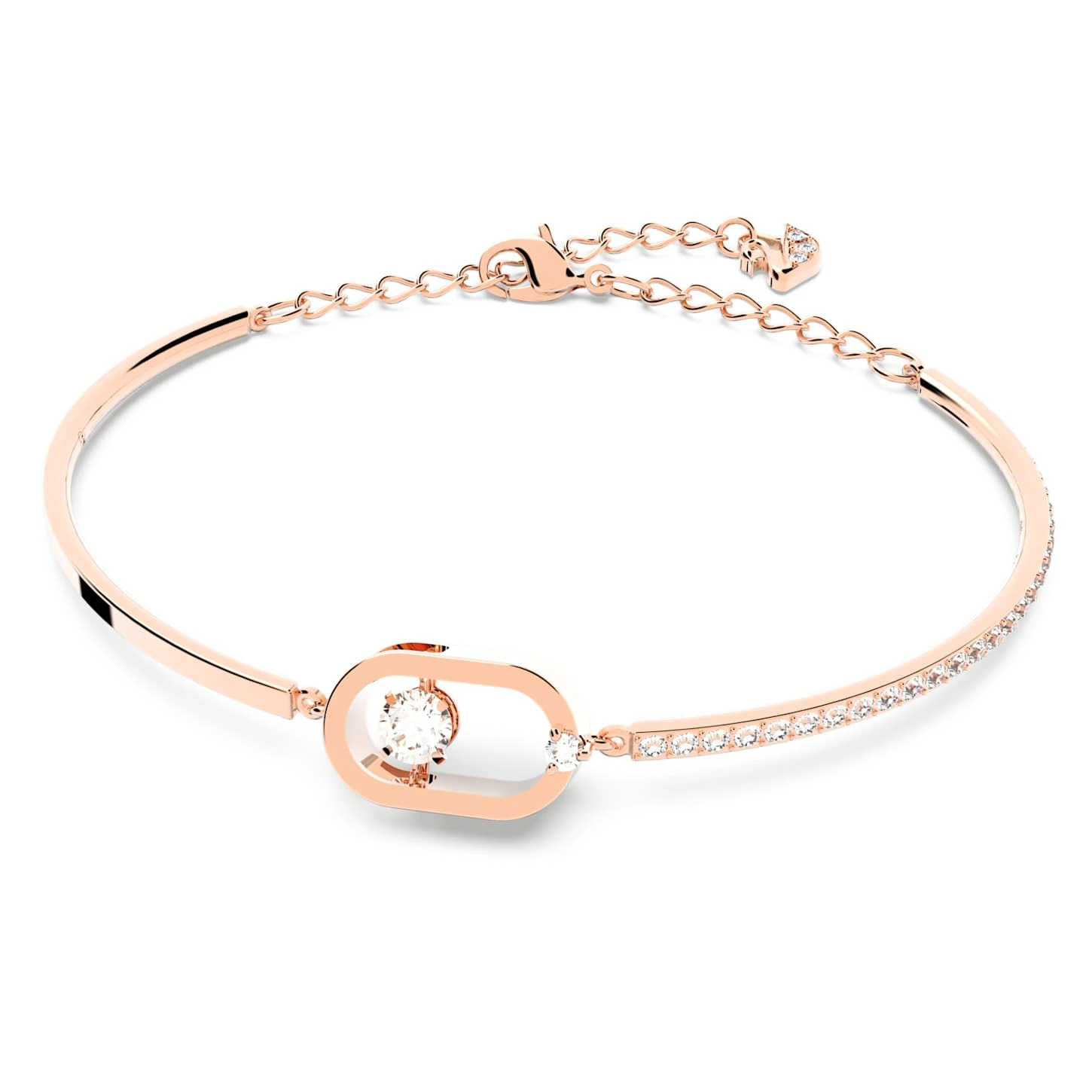 Swarovski Sparkling Dance Bracelet Round Cut, Oval Shape, White, Rose Gold-tone Plated 3 Swarovski Sparkling Dance Bracelet Round Cut, Oval Shape, White, Rose Gold-tone Plated - Image 3