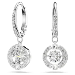Swarovski Sparkling Dance Drop Earrings Round Cut, White, Rhodium Plated -Fashion Accessories Store swarovski sparkling dance drop earrings round cut white rhodium plated swarovski 5504652 4