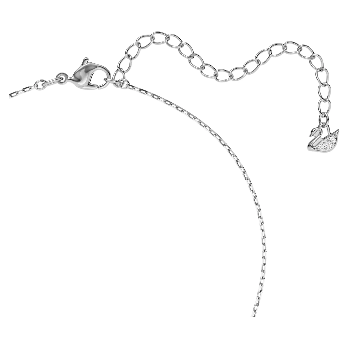 Swarovski Sparkling Dance Necklace Round Cut, Blue, Rhodium Plated 4 Swarovski Sparkling Dance Necklace Round Cut, Blue, Rhodium Plated - Image 4