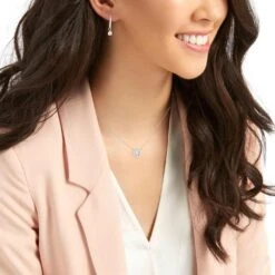 Swarovski Sparkling Dance Set Round Cut, Small, White, Rhodium Plated