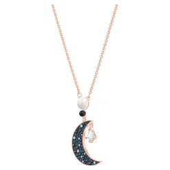 Swarovski Symbolic Pendant Moon And Star, Multicolored, Rose Gold-tone Plated -Fashion Accessories Store swarovski symbolic pendant moon and star multicolored rose gold tone plated swarovski 5489534 2