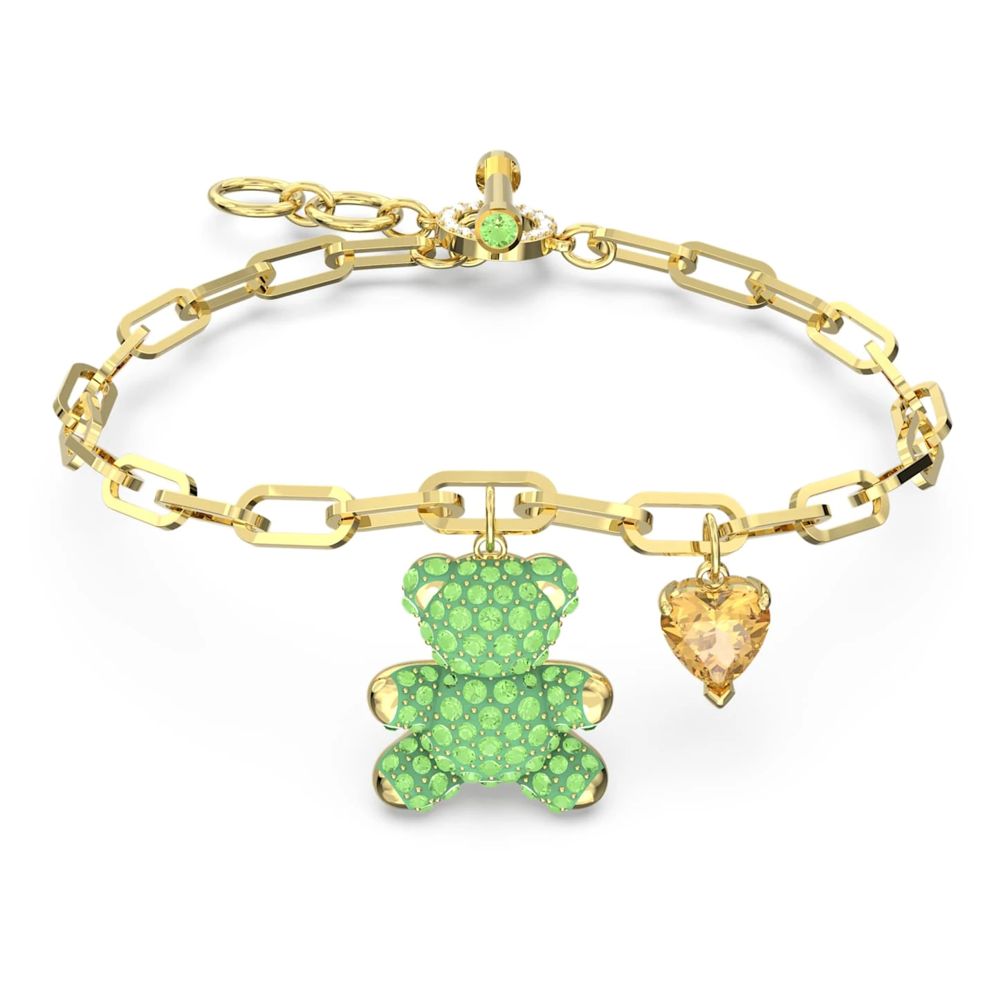 Swarovski Teddy Bracelet Bear, Green, Gold-tone Plated 2 Swarovski Teddy Bracelet Bear, Green, Gold-tone Plated - Image 2