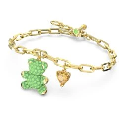 Swarovski Teddy Bracelet Bear, Green, Gold-tone Plated 8 Swarovski Teddy Bracelet Bear, Green, Gold-tone Plated -Fashion Accessories Store teddy bracelet bear green gold tone plated swarovski 5642977 2