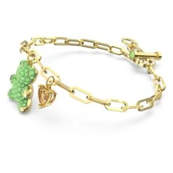 Swarovski Teddy Bracelet Bear, Green, Gold-tone Plated 10 Swarovski Teddy Bracelet Bear, Green, Gold-tone Plated -Fashion Accessories Store teddy bracelet bear green gold tone plated swarovski 5642977 4
