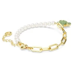 Swarovski Teddy Bracelet Bear, Green, Gold-tone Plated -Fashion Accessories Store teddy bracelet bear green gold tone plated swarovski 5669167 4
