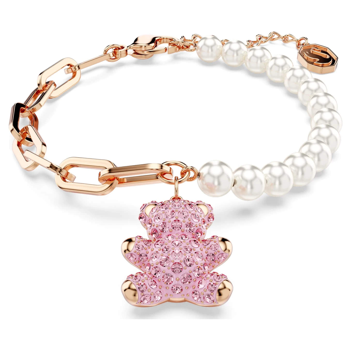 Swarovski Teddy Bracelet Bear, Pink, Rose Gold-tone Plated 2 Swarovski Teddy Bracelet Bear, Pink, Rose Gold-tone Plated - Image 2