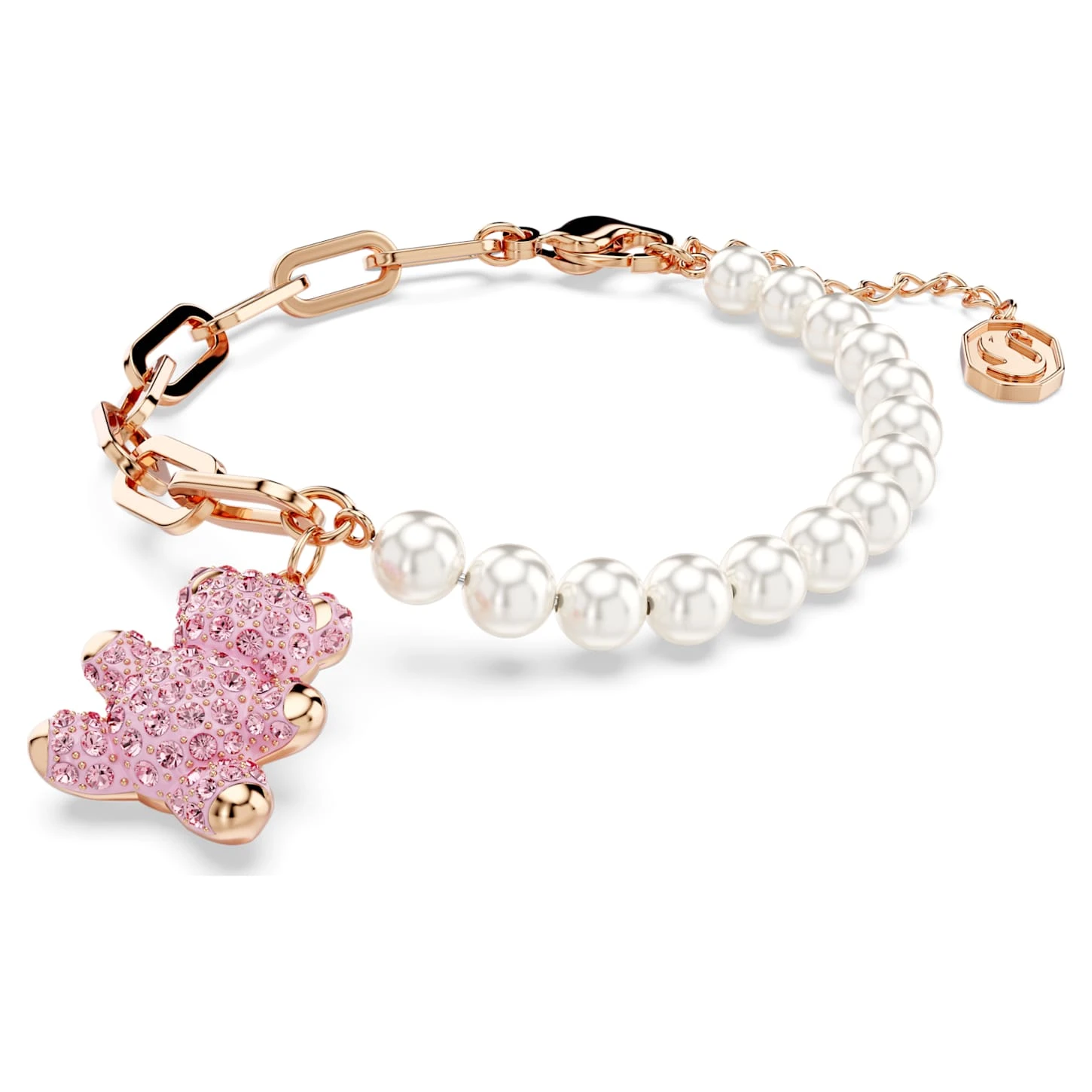 Swarovski Teddy Bracelet Bear, Pink, Rose Gold-tone Plated 3 Swarovski Teddy Bracelet Bear, Pink, Rose Gold-tone Plated - Image 3
