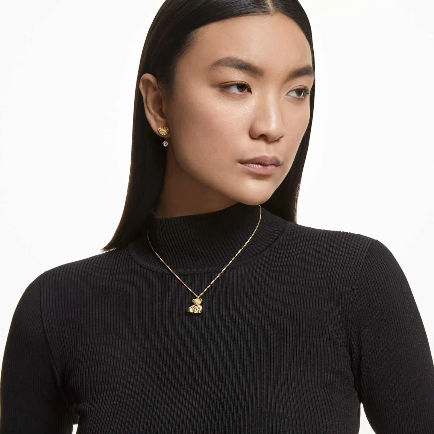 Swarovski Teddy Set Bear, Yellow, Gold-tone Plated 1 Swarovski Teddy Set Bear, Yellow, Gold-tone Plated