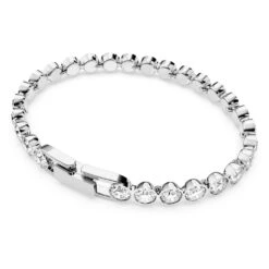 Swarovski Tennis Bracelet Round Cut, White, Rhodium Plated -Fashion Accessories Store tennis bracelet round cut white rhodium plated swarovski 1791305 4