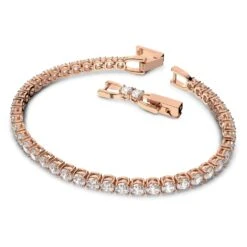 Swarovski Tennis Deluxe Bracelet Round Cut, White, Rose Gold-tone Plated 7 Swarovski Tennis Deluxe Bracelet Round Cut, White, Rose Gold-tone Plated -Fashion Accessories Store tennis deluxe bracelet round cut white rose gold tone plated swarovski 5464948 2