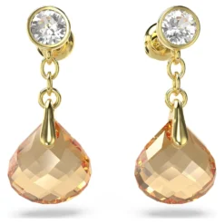 Swarovski Tessa Drop Earrings Gold Tone, Gold-tone Plated -Fashion Accessories Store tessa drop earrings gold tone gold tone plated swarovski 5677549 4