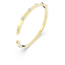 Swarovski Thrilling Bangle Mixed Cuts, White, Gold-tone Plated 9 Swarovski Thrilling Bangle Mixed Cuts, White, Gold-tone Plated -Fashion Accessories Store thrilling bangle mixed cuts white gold tone plated swarovski 5567050 3