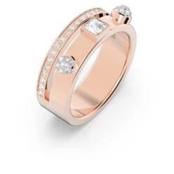 Swarovski Thrilling Ring Mixed Cuts, White, Rose Gold-tone Plated -Fashion Accessories Store thrilling ring mixed cuts white rose gold tone plated swarovski 5572917 2