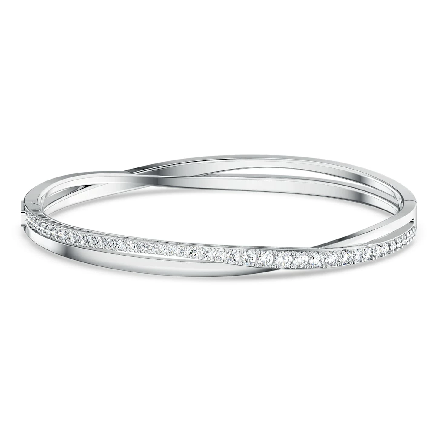 Swarovski Twist Bangle White, Rhodium Plated 2 Swarovski Twist Bangle White, Rhodium Plated - Image 2