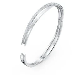 Swarovski Twist Bangle White, Rhodium Plated 7 Swarovski Twist Bangle White, Rhodium Plated -Fashion Accessories Store twist bangle white rhodium plated swarovski 5565210 2