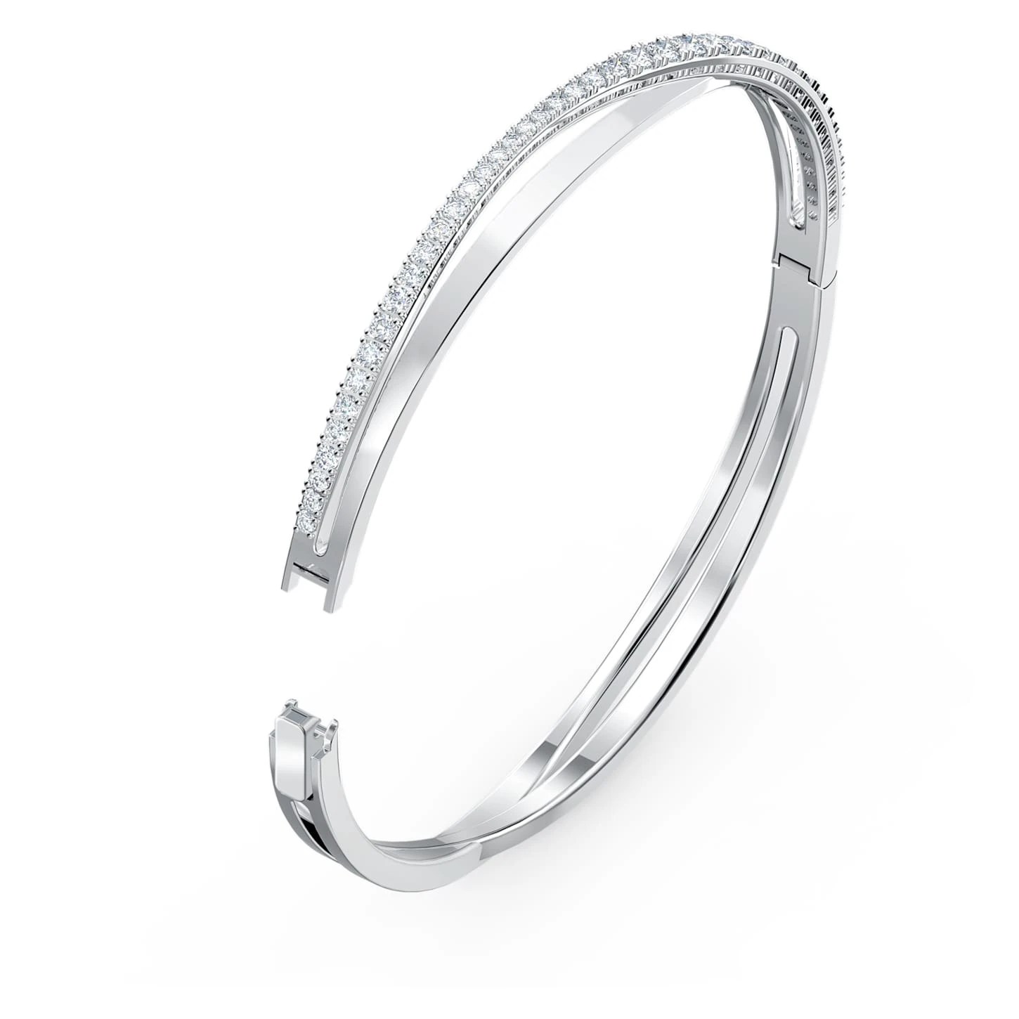 Swarovski Twist Bangle White, Rhodium Plated 3 Swarovski Twist Bangle White, Rhodium Plated - Image 3