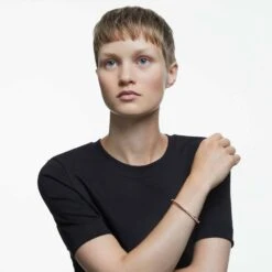 Swarovski Twist Bracelet White, Rose Gold-tone Plated -Fashion Accessories Store twist bracelet white rose gold tone plated swarovski 5620552 3