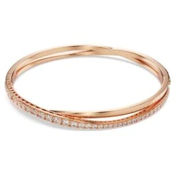 Swarovski Twist Bracelet White, Rose Gold-tone Plated -Fashion Accessories Store twist bracelet white rose gold tone plated swarovski 5620552 4