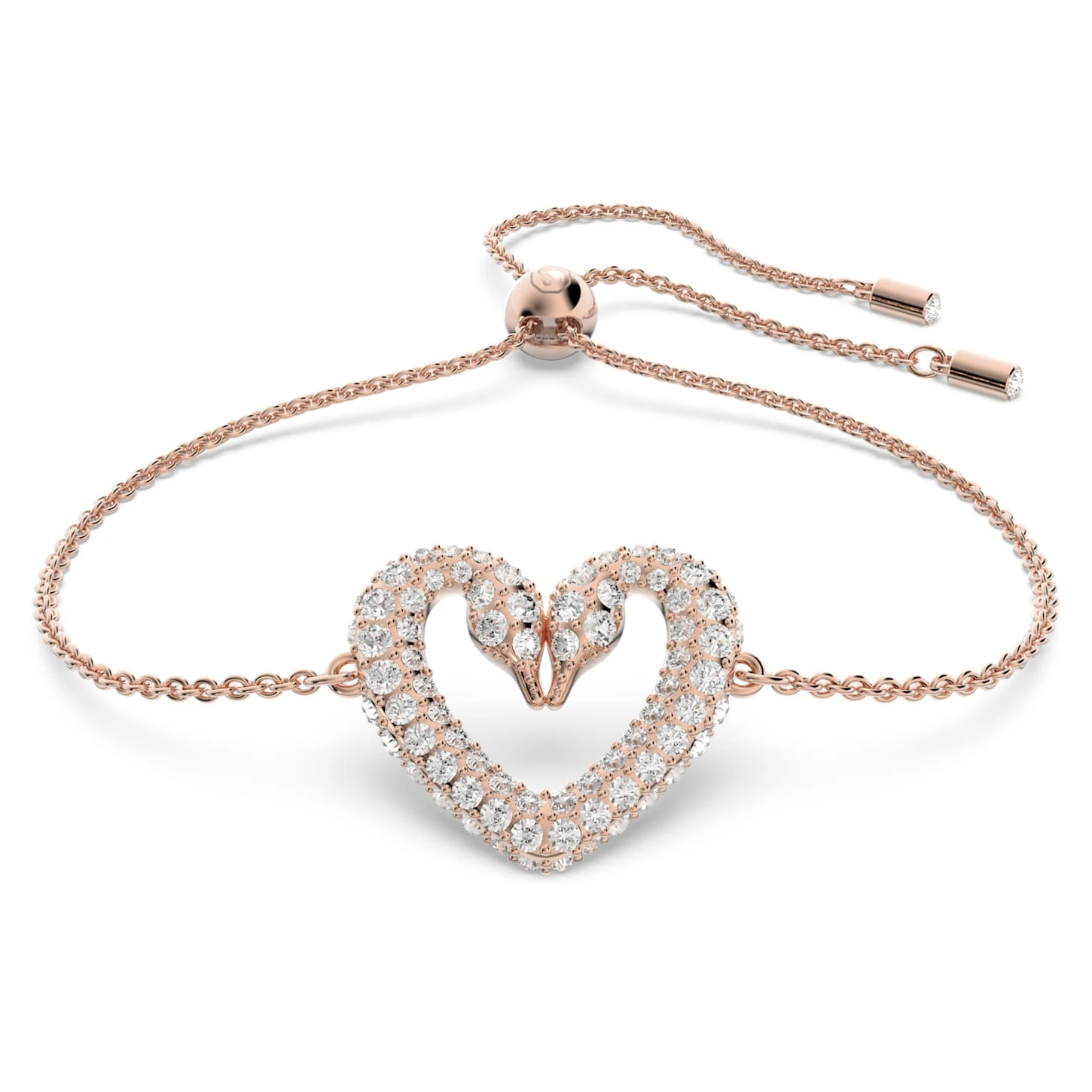 Swarovski Una Bracelet Heart, Medium, White, Rose Gold-tone Plated 2 Swarovski Una Bracelet Heart, Medium, White, Rose Gold-tone Plated - Image 2