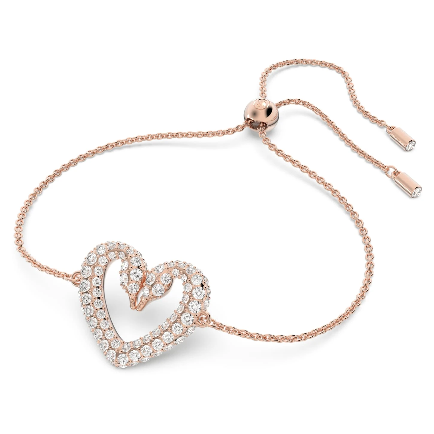 Swarovski Una Bracelet Heart, Medium, White, Rose Gold-tone Plated 3 Swarovski Una Bracelet Heart, Medium, White, Rose Gold-tone Plated - Image 3