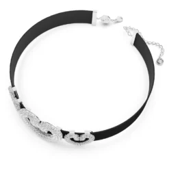 Swarovski Una Choker Heart (3), White, Rhodium Plated -Fashion Accessories Store una choker heart 28329 white rhodium plated swarovski 5644909 2