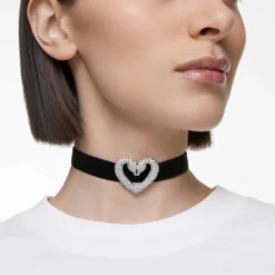 Swarovski Una Choker Heart, White, Rhodium Plated -Fashion Accessories Store una choker heart white rhodium plated swarovski 5626179 4