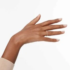 Swarovski Vittore Ring Marquise Cut, White, Rose Gold-tone Plated