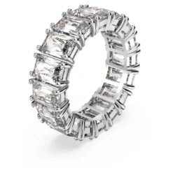 Swarovski Vittore Ring Rectangular Cut, White, Rhodium Plated -Fashion Accessories Store vittore ring rectangular cut white rhodium plated swarovski 5572689 2