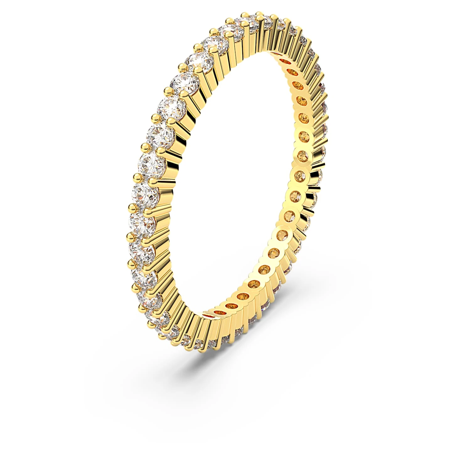 Swarovski Vittore Ring Round Cut, White, Gold-tone Plated 3 Swarovski Vittore Ring Round Cut, White, Gold-tone Plated - Image 3