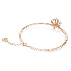 Swarovski Volta Bangle Bow, White, Rose Gold-tone Plated -Fashion Accessories Store volta bangle bow white rose gold tone plated swarovski 5647565 4