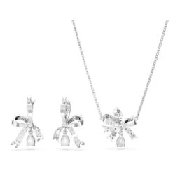 Swarovski Volta Set Bow, White, Rhodium Plated 9 Swarovski Volta Set Bow, White, Rhodium Plated -Fashion Accessories Store volta set bow white rhodium plated swarovski 5660118 4
