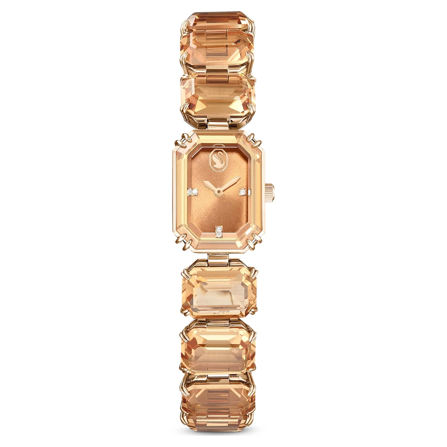 Swarovski Watch Octagon Cut Bracelet, Brown, Champagne Gold-tone Finish 2 Swarovski Watch Octagon Cut Bracelet, Brown, Champagne Gold-tone Finish - Image 2